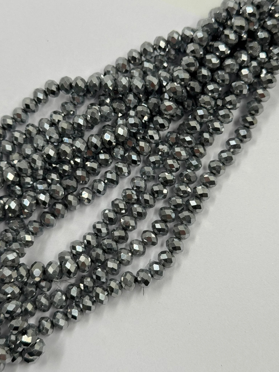 8 mm Gümüş Kristal Boncuk 1 Dizi