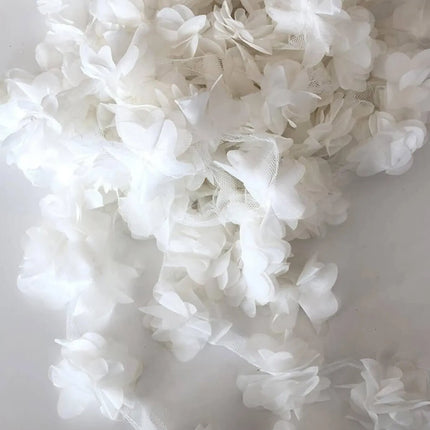 White Laser Flower 1 Ball 9 Meters Decoration, Wedding and Event Ornament