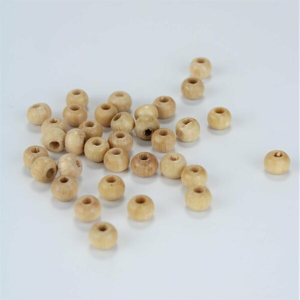 Wooden Beads 8 mm – 1000 gr | Natural Round Beads for Handicraft & Jewelry Making
