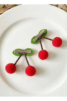 Cherry Pattern Girls' Clip Hairpin | Cute and Stylish Hair Accessory