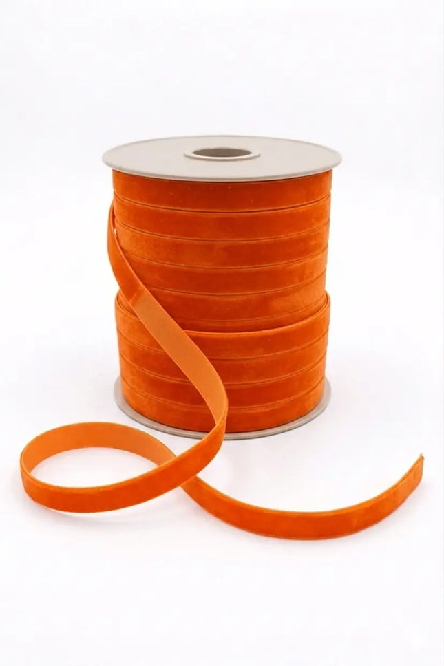 1 cm Kadife Kurdele 50 Metre – Dekoratif Kadife Şerit | Hobi, Süsleme ve Paketleme