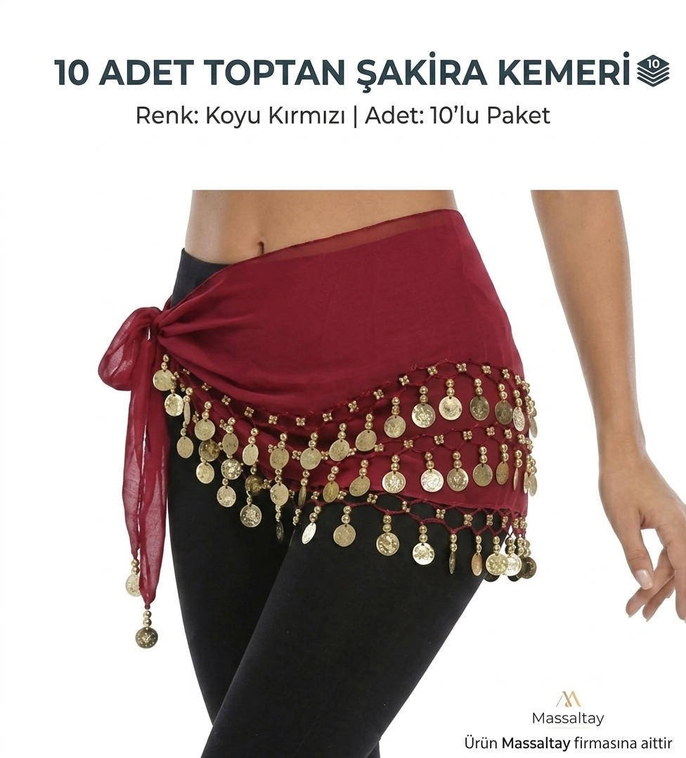 10’lu Şakira Kemer Seti – Zincir Detaylı Metal Kadın Bel Kemeri , Toptan Satış
