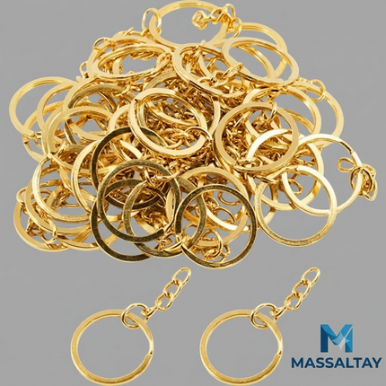 Keyring Ring 3 cm Gold Color Pack of 1000 – Jewelry and Keyring Making Component