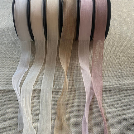 Linen Ribbon 25 mm 20 Meters – Natural Look Decorative Embellishment and Packaging Ribbon