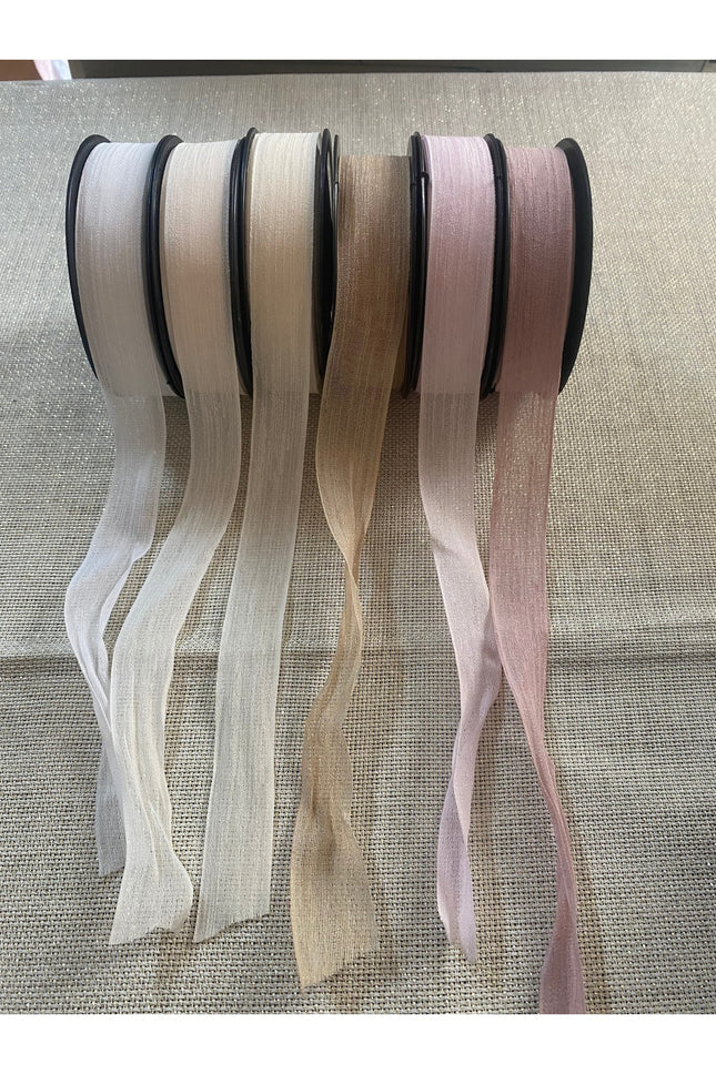 Linen Ribbon 25 mm 20 Meters – Natural Look Decorative Embellishment and Packaging Ribbon