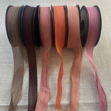 Linen Ribbon 25 mm 20 Meters – Natural Look Decorative Embellishment and Packaging Ribbon
