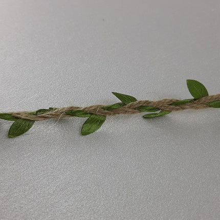 Hasırlı Yapraklı Şerit 10 Metre | Yapay Sarmaşık Dekor Süsü