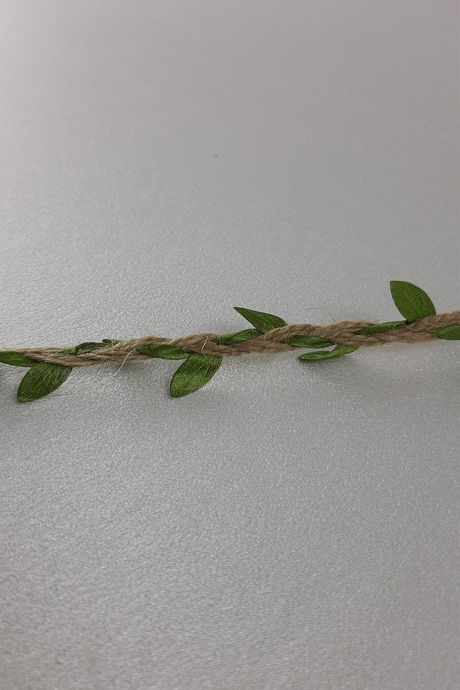 Hasırlı Yapraklı Şerit 10 Metre | Yapay Sarmaşık Dekor Süsü