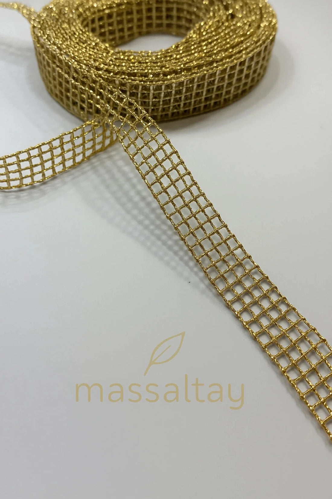 Gold Simli File Kurdele 3 cm – 10 Metre Dekoratif Süsleme Kurdelası