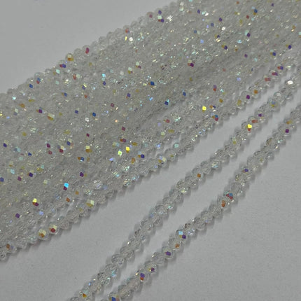 Beyaz Janjanlı 6 mm Kristal Boncuk 1 Dizi
