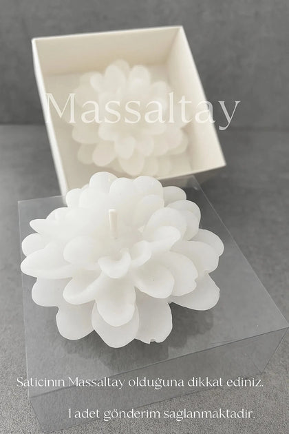 Lotus Mum 1 Adet – Dekoratif ve Aromasız Şık Mum Modeli