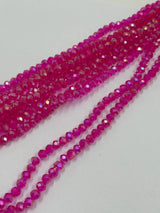 8 mm Fuşya Kristal Boncuk 1 Dizi