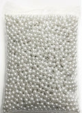 8 MM TAM İNCİ PLASTİK BONCUK 500 GRAM - Beyaz