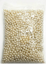 8 MM TAM İNCİ PLASTİK BONCUK 500 GRAM - krem