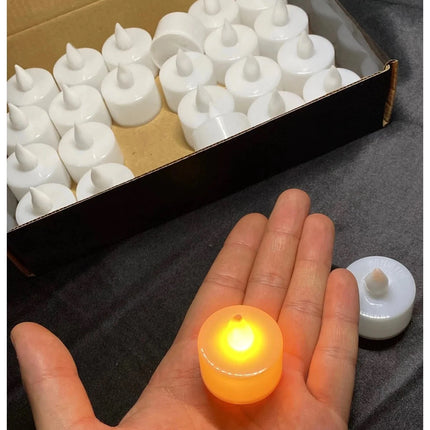 LED Mum 24 Adet – Alev Görünümlü Dekoratif Işıklı Mum Seti
