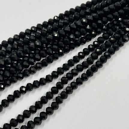 8mm Siyah Kristal Boncuk 1 Dizi