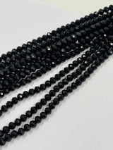 8mm Siyah Kristal Boncuk 1 Dizi