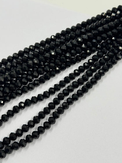 8mm Siyah Kristal Boncuk 1 Dizi