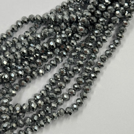 8 mm Gümüş Kristal Boncuk 1 Dizi