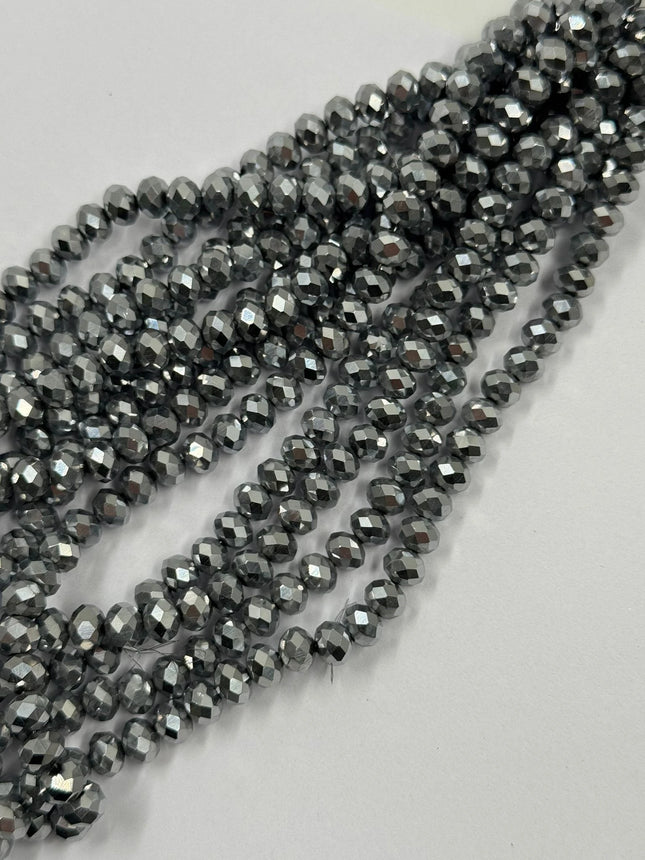 8 mm Gümüş Kristal Boncuk 1 Dizi