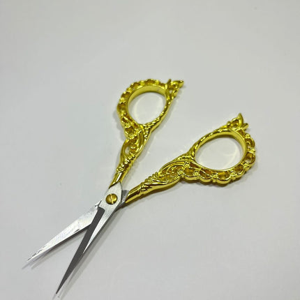 Nişan ve Söz Törenlerine Özel Gold Desenli Makas