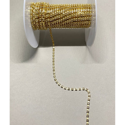 Gold Sıralı Şerit 1 Metre Çanta Ayakkabı Kına Hobi Süsleme Dekoratif Şerit Aksesuar