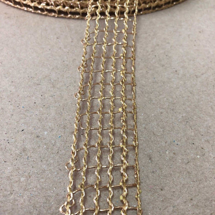 4 Metre Altın Jüt File Kurdele (2.5 CM EN) – Kurdele – Kurdele