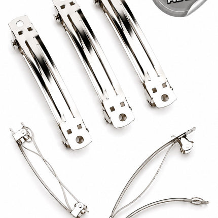 Otomatik Toka 6 cm – Süslemelik Boş Metal Saç Tokası El İşi Toka Yapımı Aksesuarı