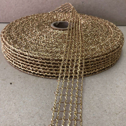 4 Metre Altın Jüt File Kurdele (2.5 CM EN) – Kurdele – Kurdele