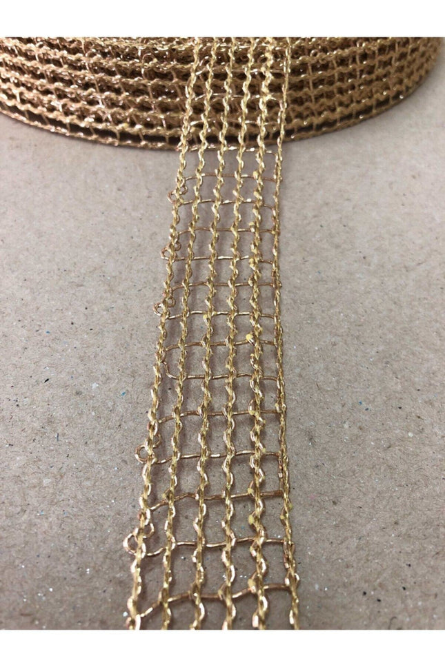4 Metre Altın Jüt File Kurdele (2.5 CM EN) – Kurdele – Kurdele
