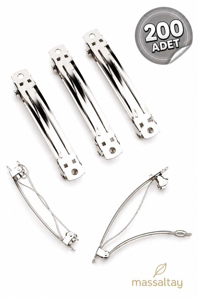 Otomatik Toka 6 cm – Süslemelik Boş Metal Saç Tokası El İşi Toka Yapımı Aksesuarı