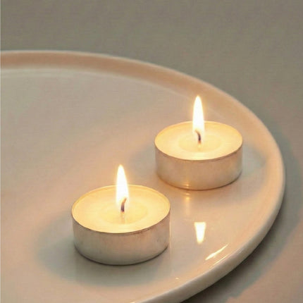 Tealight Mum Beyaz 2 adet Kokusuz | Buhurdanlık Parti Düğün Nikah Kına Özel Gün Kutlama