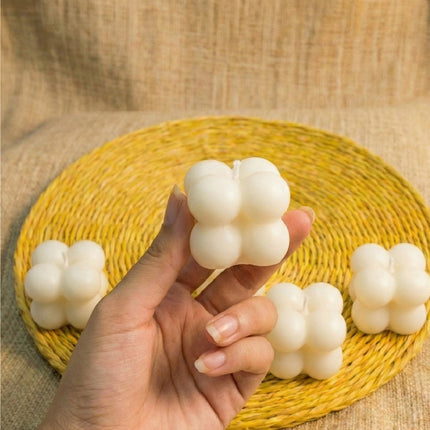 Bubble Mum 4’lü Set 12 Paket Dekoratif Küre Mum Pastel Masa Süsü Hediyelik Mum