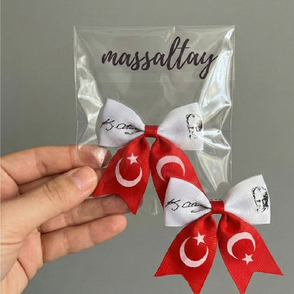 2 Adet Türk Bayrağı ve Atatürk İmzası Klipsli Toka Seti – 29 Ekim 23 Nisan Özel