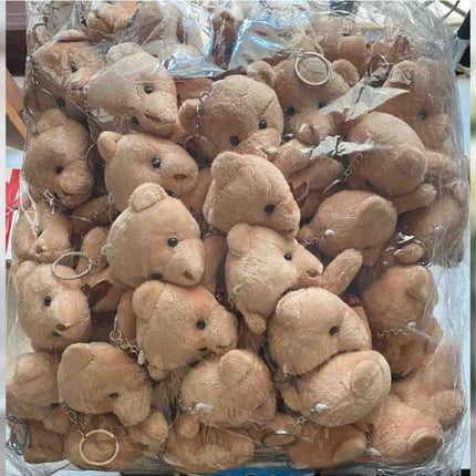 50 li paket peluş ayıcık anahtarlık