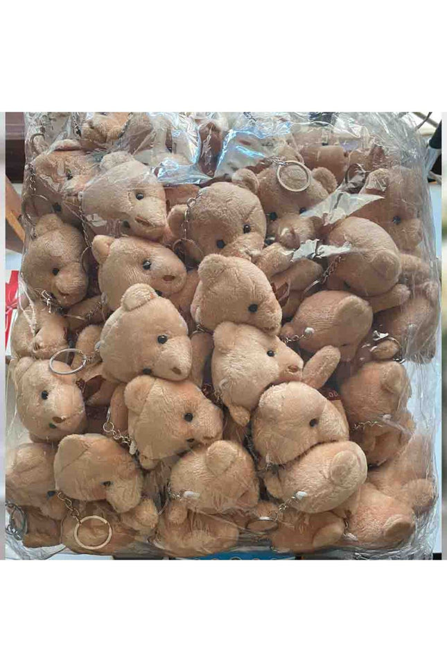 50 li paket peluş ayıcık anahtarlık