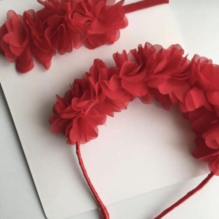 Mor Çiçekli Anne Bebek Bandana Taç Takımı – Bandana