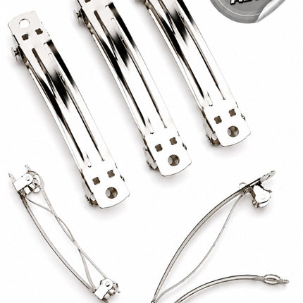 Otomatik Toka 6 cm – Süslemelik Boş Metal Saç Tokası El İşi Toka Yapımı Aksesuarı