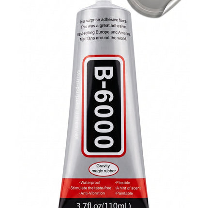 B6000 Şeffaf Yapıştırıcı 110 ml 6 Adet Set – Güçlü Çok Amaçlı Taş, Boncuk, Kumaş, Metal, Cam ve Ahşap Yapıştırıcısı