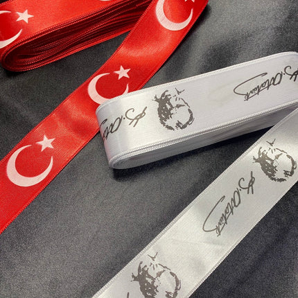 Ayyıldızlı + Atatürk Temalı Kurdele – 2 Adet | Bayram & Tören İçin
