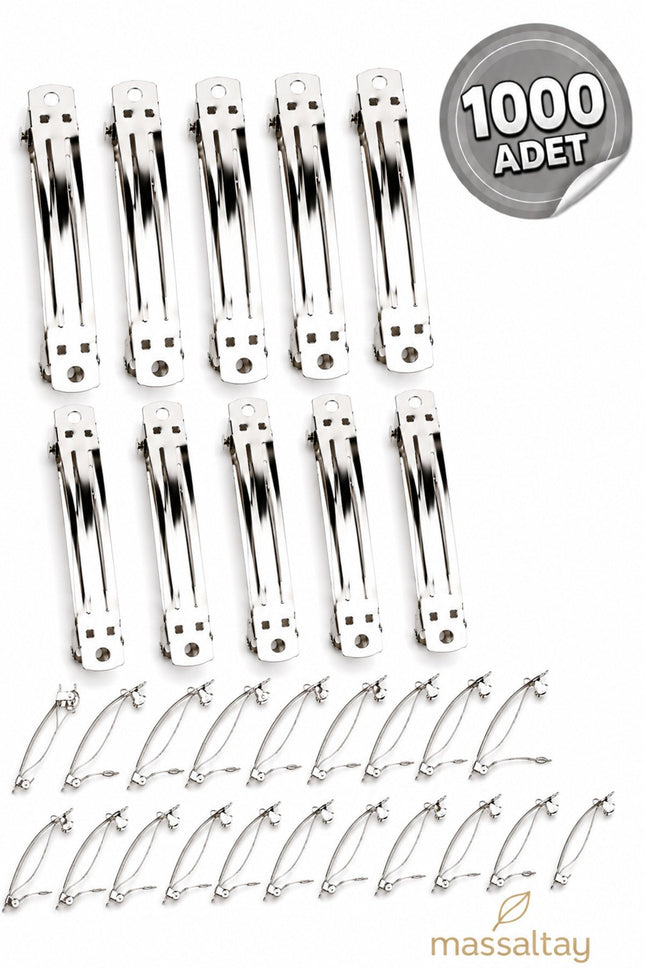 Otomatik Toka 6 cm – Süslemelik Boş Metal Saç Tokası El İşi Toka Yapımı Aksesuarı