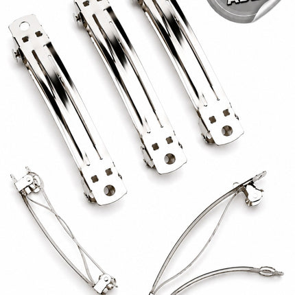 Otomatik Toka 6 cm – Süslemelik Boş Metal Saç Tokası El İşi Toka Yapımı Aksesuarı