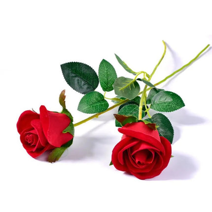 1 Piece Artificial Velvet Rose – Realistic Decorative Velvet Rose